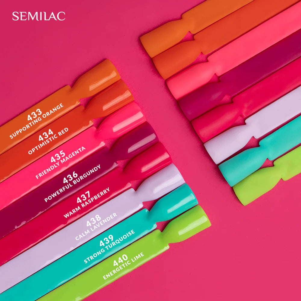 Semilac 436 Powerful Burgundy HEMA Free UV Gel Polish