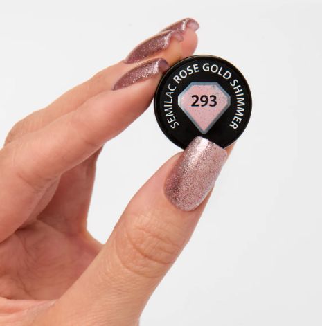 Semilac 293 Rose Gold Shimmer UV Gel Polish 7ml