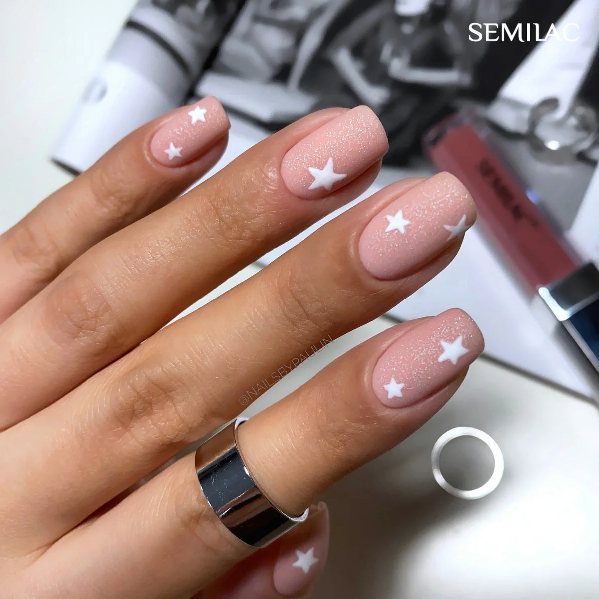 Semilac 320 Shimmer Dust Beige UV Gel Polish