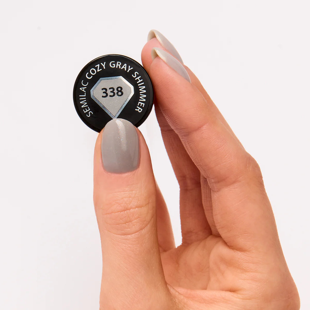 Semilac 338 Cozy Grey Shimmer UV Gel Polish 7ml