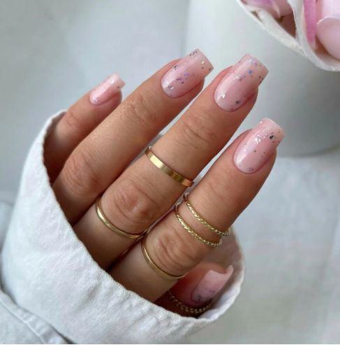 Semilac Top Coat Flower Flakes T22 UV Gel Polish 7ml