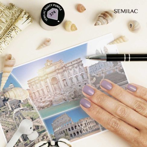 UV Hybrid Gel Semilac 374 Dusty Purple 7ml