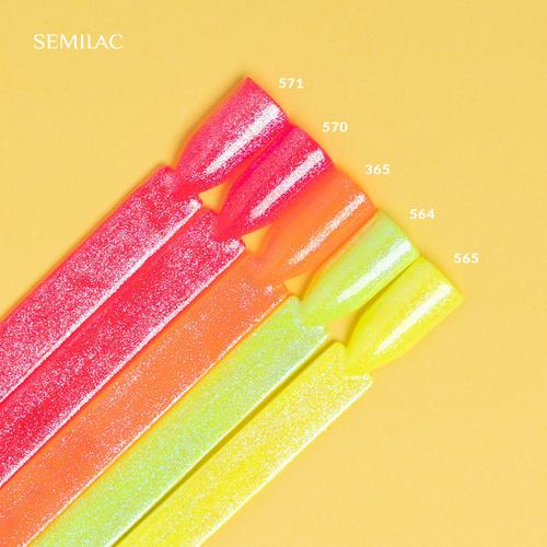 Semilac Top No Wipe Sparkling Blue T18 7ml