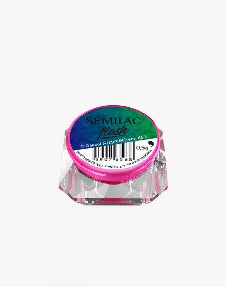 Semilac Flash Galaxy Azzure & Green 663