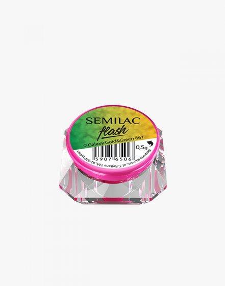 Semilac Flash Galaxy Gold & Green 661