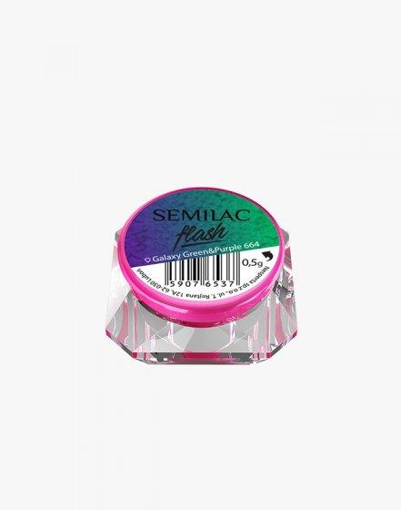 Semilac Flash Galaxy Green & Purple 664