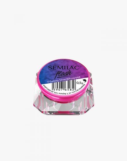 Semilac Flash Galaxy Silver & Rosa 668