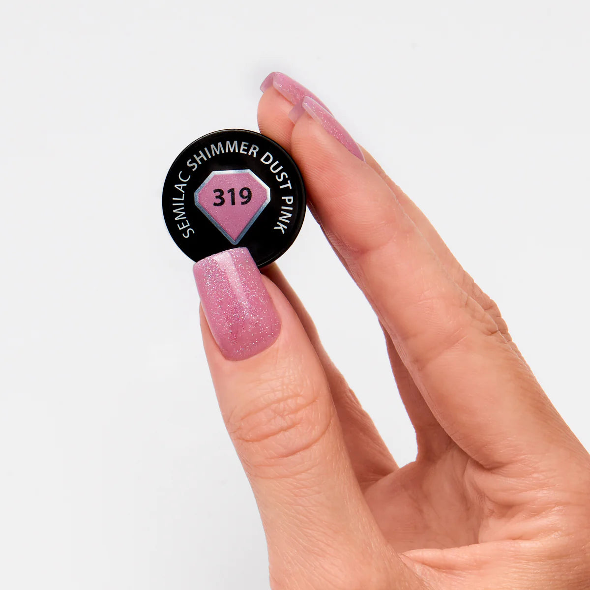 Semilac 319 Shimmer Dust Pink UV Gel Polis