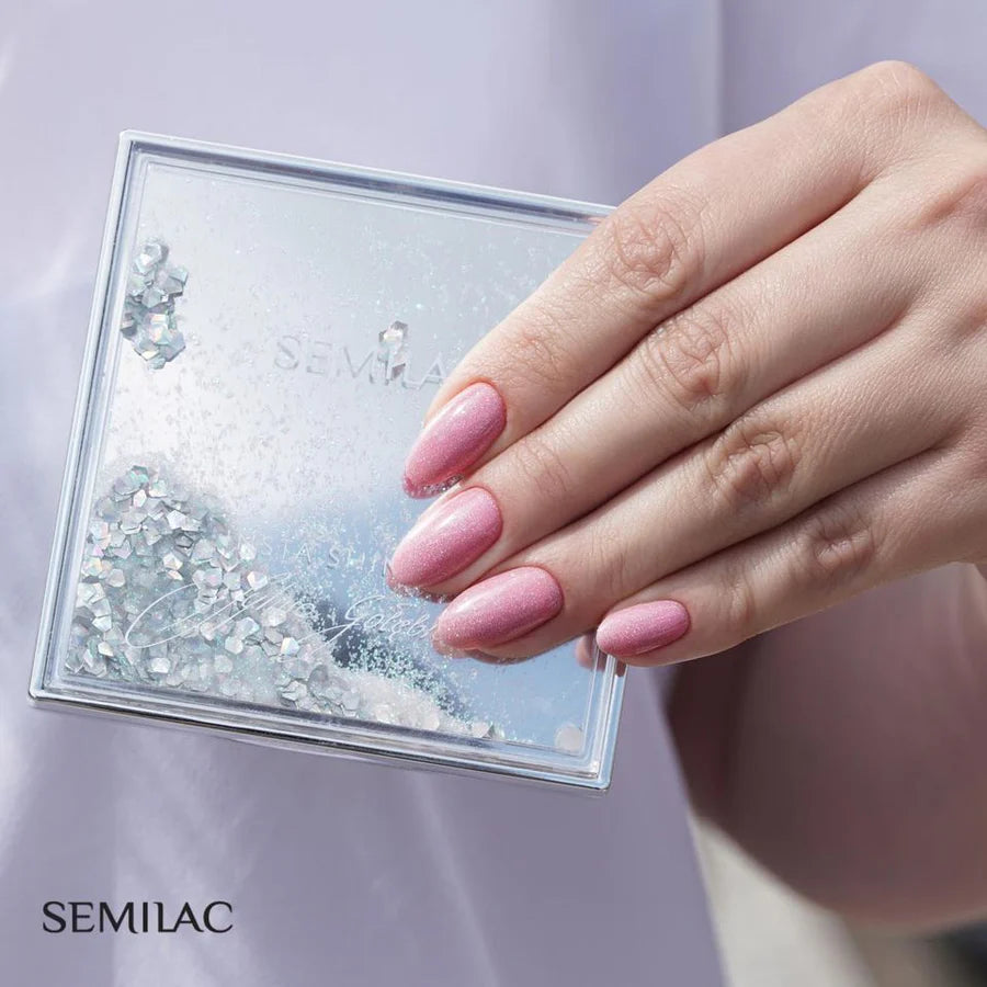 Semilac 319 Shimmer Dust Pink UV Gel Polis