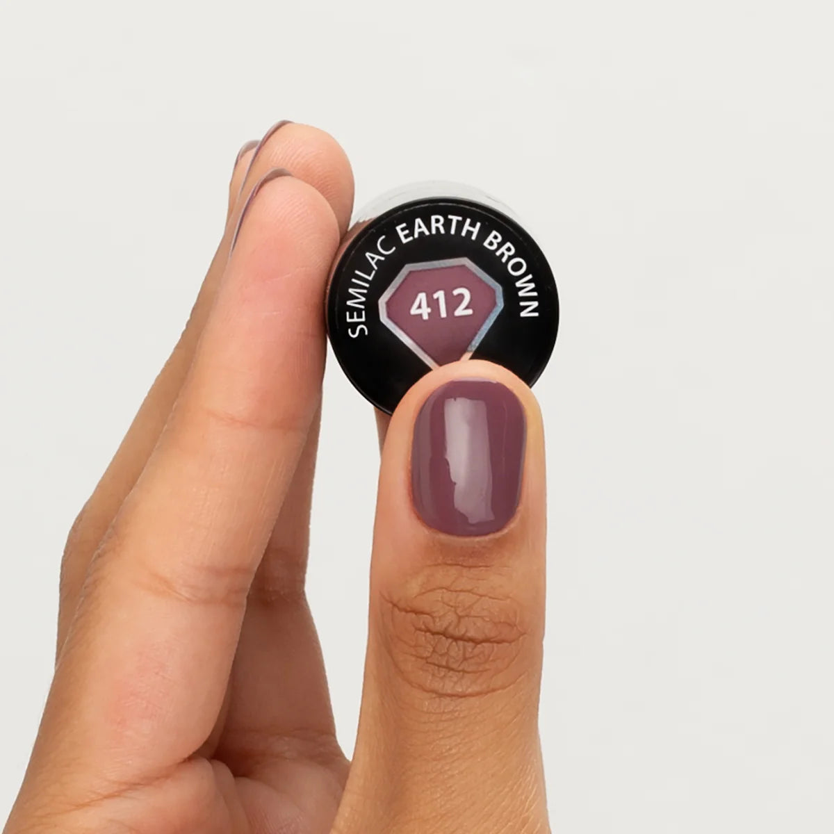 Semilac 412 Earth Brown HEMA Free UV Gel Polish