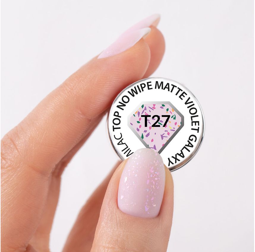 T27  No Wipe Matte Violet Galaxy  UV Gel Polish 7ml