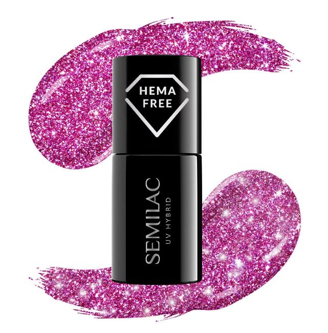 Semilac 462 Pink Bubbles HEMA Free UV Gel Polish 7ml