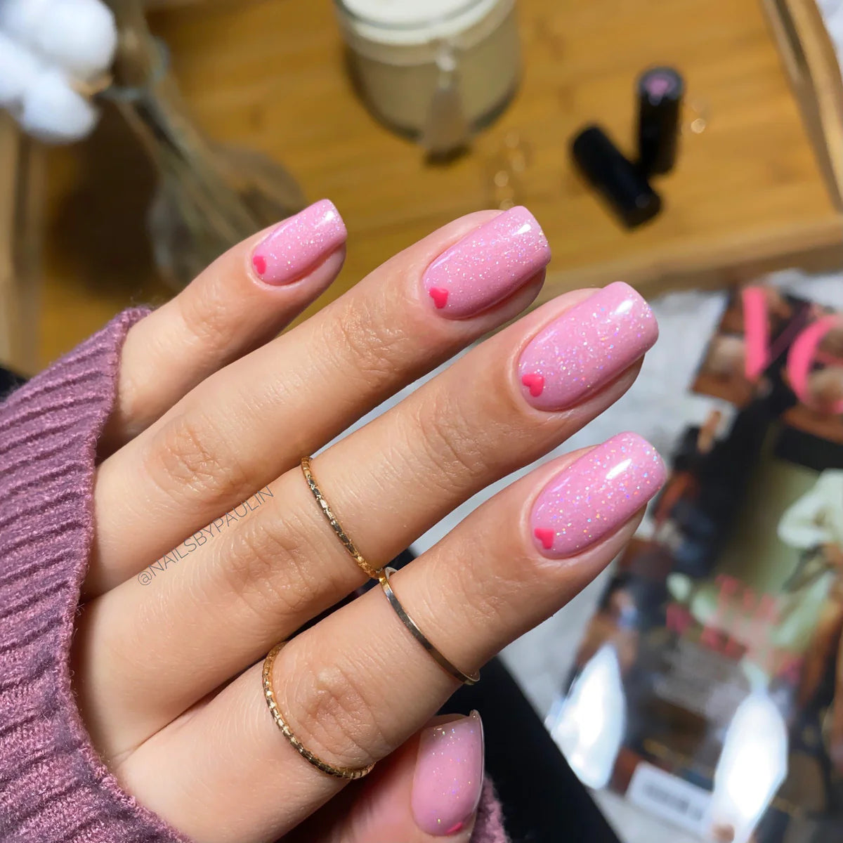 Semilac 319 Shimmer Dust Pink UV Gel Polis