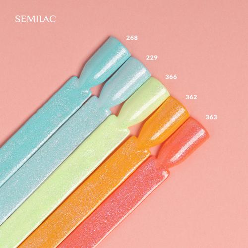 Semilac Top No Wipe Sparkling Pink T17 7ml